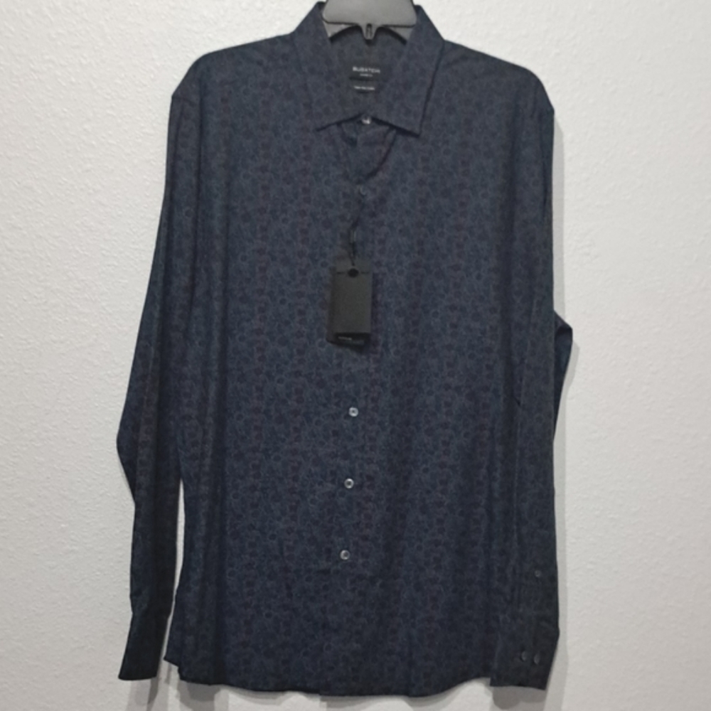 Bugatchi Floral Woven Long-Sleeve Shirt - Picture 4 of 10